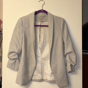 H&M Open Gray Textured Blazer